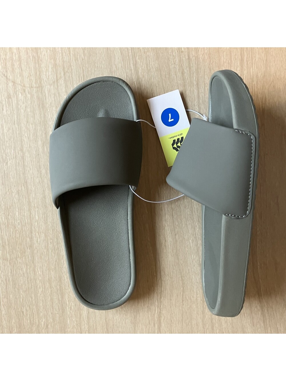 New Slides Army Olive Green Mens Sz 7 Slides Slip On Sandal Shower Shoes Beach